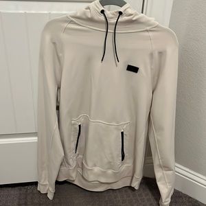 Tan Abercrombie & Fitch Hoodie with front zipper pockets. Size Lage